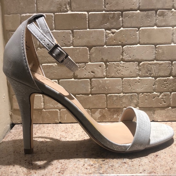 MIX No. 6 Silver Open Toe Heels - Picture 2 of 4